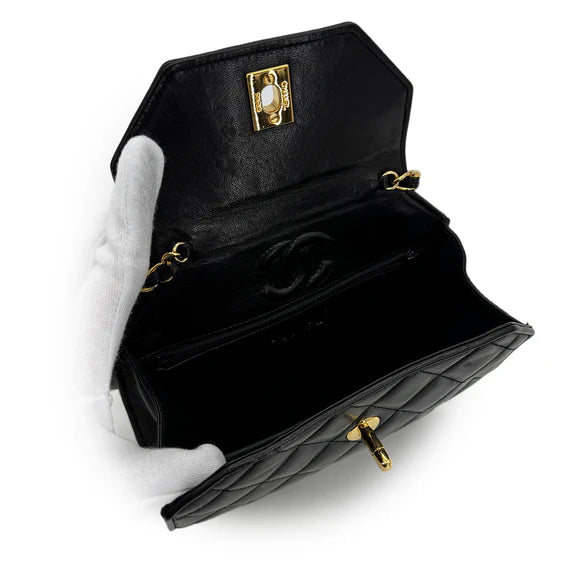 Vintage Octagon - Black Lambskin (Available at Luxe Levels)