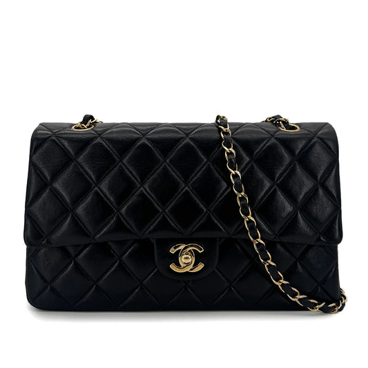 Vintage Medium Classic Flap - Black Lambskin