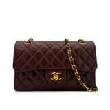 Vintage Small Classic Flap - Brown Lambskin