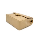 Vintage Small Square Flap - Beige Lambskin