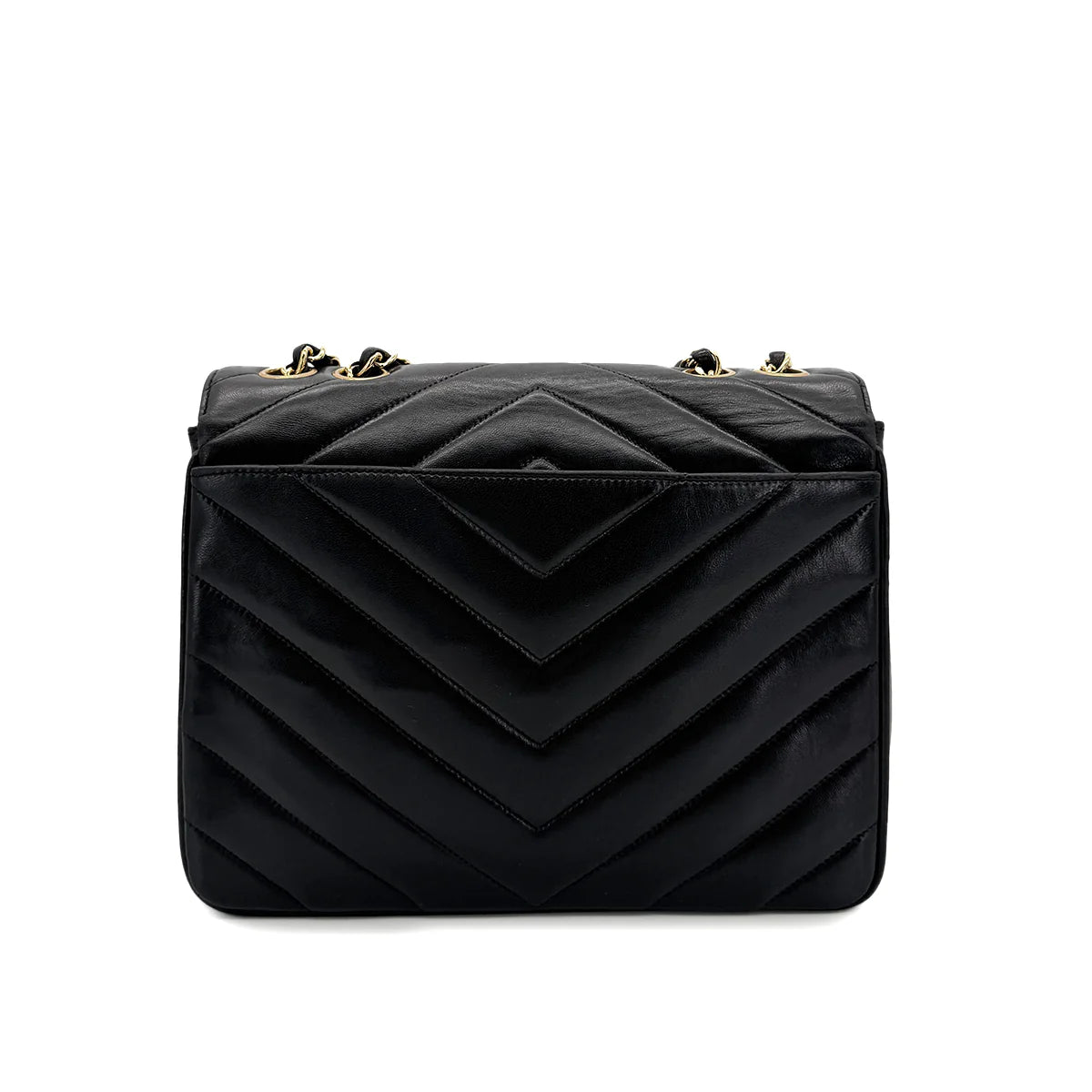 Vintage Chevron Envelope Bag - Black Lambskin (Available at Thread)