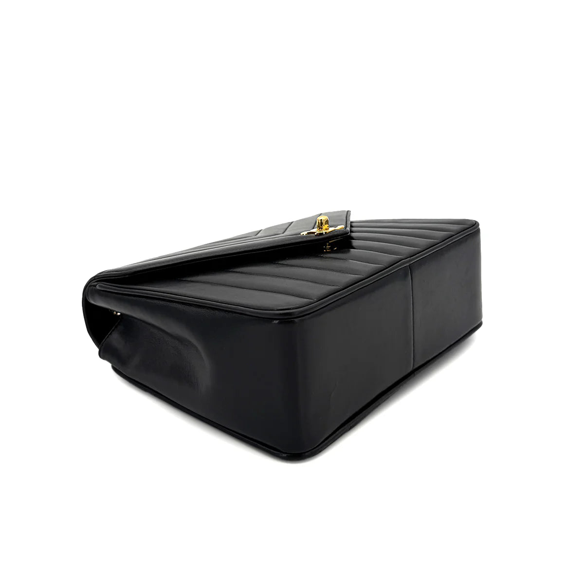 Vintage Chevron Envelope Bag - Black Lambskin (Available at Thread)