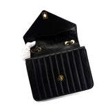 Vintage Chevron Envelope Bag - Black Lambskin