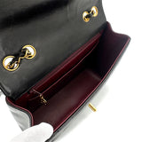 Vintage Chevron Envelope Bag - Black Lambskin