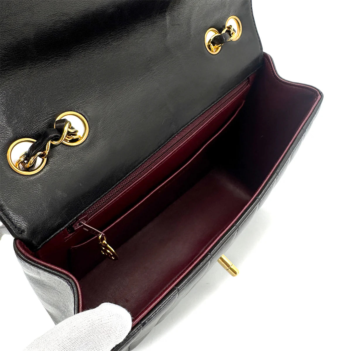 Vintage Chevron Envelope Bag - Black Lambskin (Available at Thread)