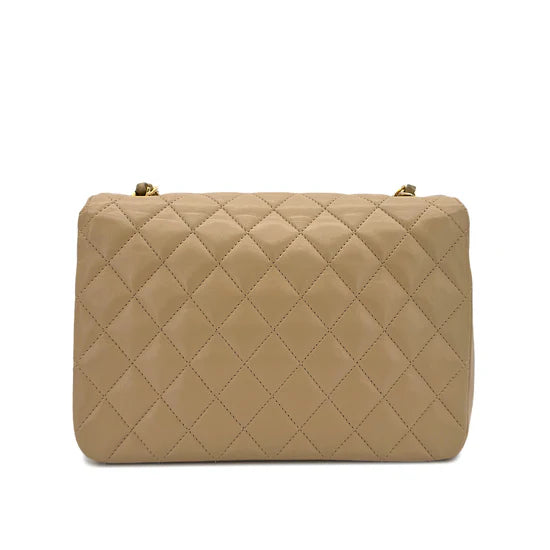 Vintage Half Moon Flap - Beige Lambskin (Available at Luxe Levels)
