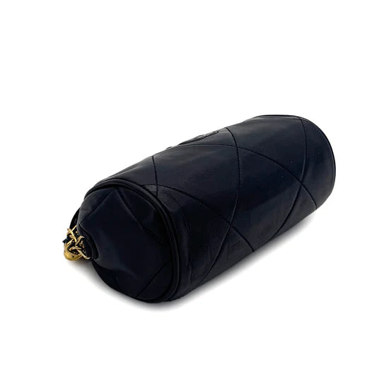 Vintage Mini Barrel - Navy Blue Lambskin (Available at Thread)