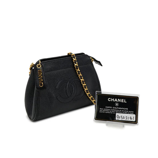 Vintage Caviar Crossbody Bag - Black Caviar (Available at Luxe Levels)
