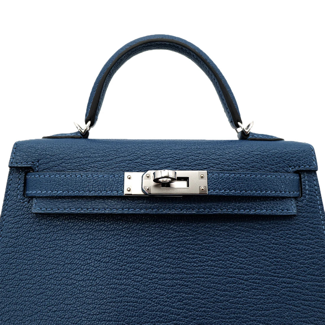 Hermes Mini Kelly - Deep Blue Origano Chevre