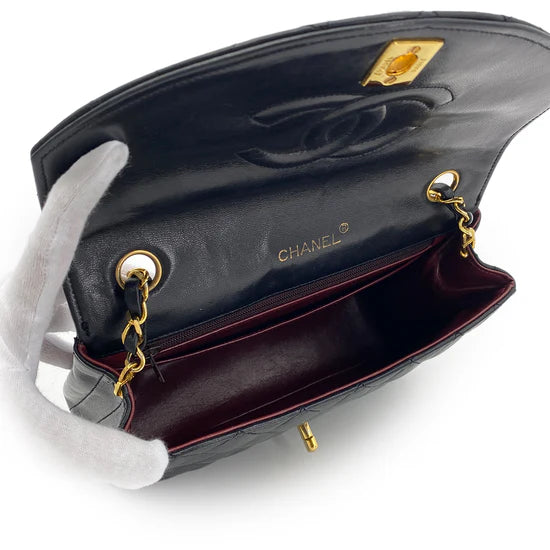 Vintage Half Moon Flap - Black Lambskin (Available at Wardrobe Therapy)