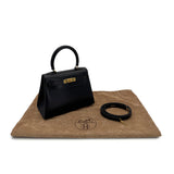 Mini Kelly - Black Boxcalf