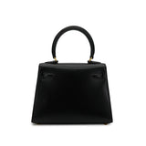 Mini Kelly - Black Boxcalf