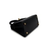 Mini Kelly - Black Boxcalf