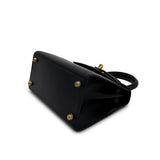 Mini Kelly - Black Boxcalf