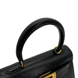 Mini Kelly - Black Boxcalf