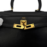 Mini Kelly - Black Boxcalf