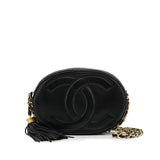 Vintage Tambourine Bag - Black Lambskin