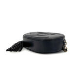 Vintage Tambourine Bag - Black Lambskin