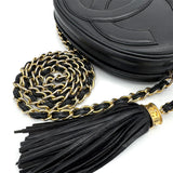 Vintage Tambourine Bag - Black Lambskin