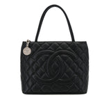 Vintage Medallion Tote - Black Caviar