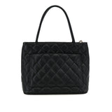 Vintage Medallion Tote - Black Caviar