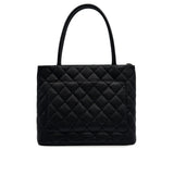 Vintage Medallion Tote - Black Caviar
