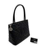 Vintage Medallion Tote - Black Caviar