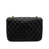 Vintage Half Moon Flap - Black Lambskin
