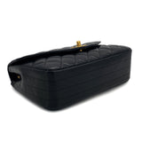Vintage Half Moon Flap - Black Lambskin