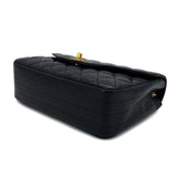 Vintage Half Moon Flap - Black Lambskin