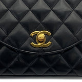 Vintage Half Moon Flap - Black Lambskin
