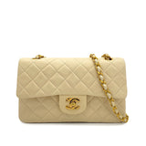 Vintage Medium Classic Flap - Beige Lambskin