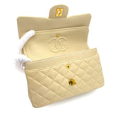 Vintage Medium Classic Flap - Beige Lambskin
