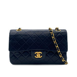 Vintage Small Classic Flap - Navy Lambskin
