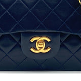 Vintage Small Classic Flap - Navy Lambskin