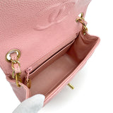 Vintage Mini Classic Flap - Pink Caviar