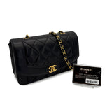 Vintage Small Diana - Black Lambskin