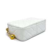 Vintage Small Camera Bag - White Caviar