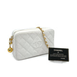 Vintage Small Camera Bag - White Caviar