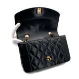 Vintage Small Diana - Black Lambskin