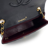 Vintage  Half Moon Flap - Black Lambskin