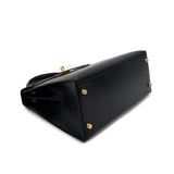 Vintage Kelly 28 Sellier - Black Boxcalf