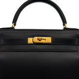 Vintage Kelly 28 Sellier - Black Boxcalf