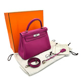 Vintage  Kelly 28 Retourne - Rose Purple Togo
