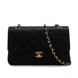 Vintage Medium Classic Flap - Black Lambskin