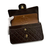 Vintage Small Classic Flap - Brown Lambskin