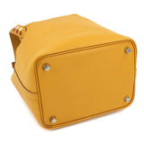 Hermès Picotin Tressage PM Jaune Ambre / Brique / Blanc Epsom