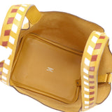 Hermès Picotin Tressage PM Jaune Ambre / Brique / Blanc Epsom