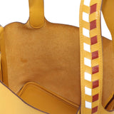 Hermès Picotin Tressage PM Jaune Ambre / Brique / Blanc Epsom