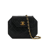 Vintage Octagon - Black Lambskin